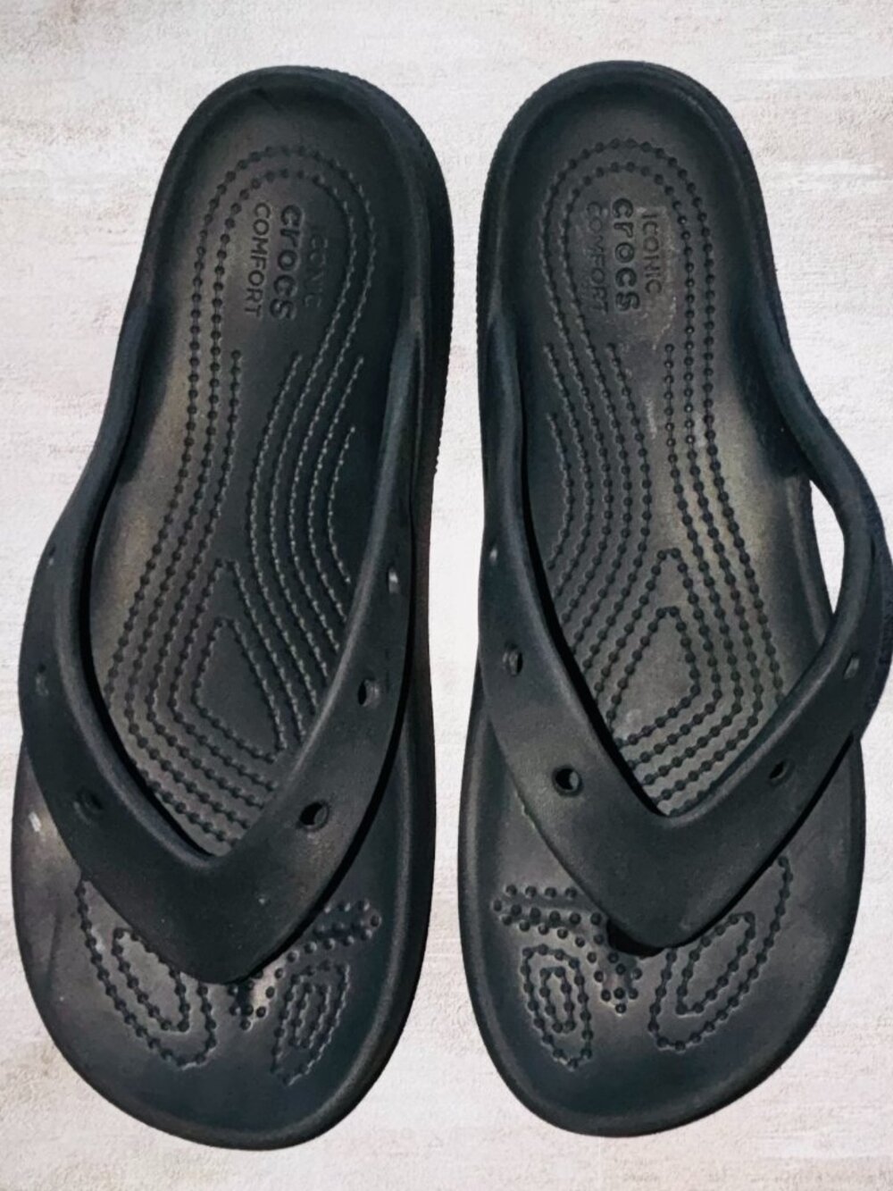 Crocs Classic Platform Womens Flip Flops Black - Size 7